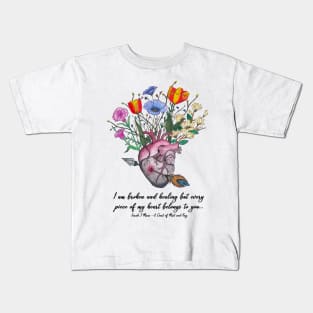 Floral ACoMaF Quote Kids T-Shirt